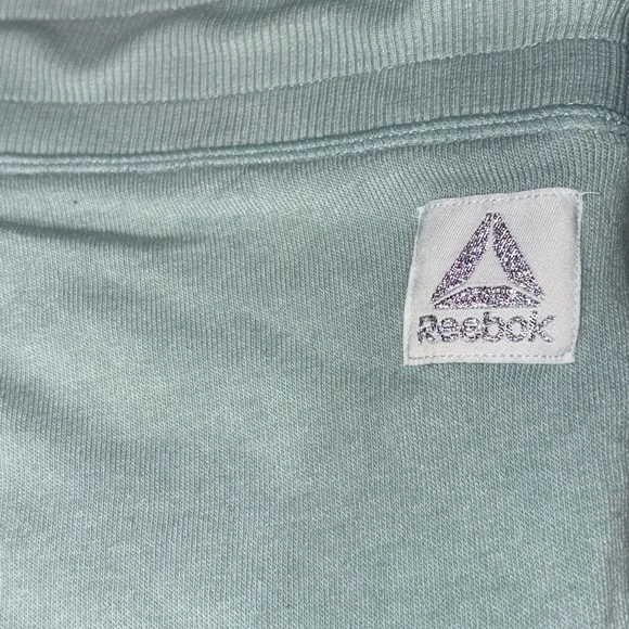 Reebok Size XL Womens' Cozy Light Green Fleece Jogger Sweatpants with Pockets - Picture 4 of 7